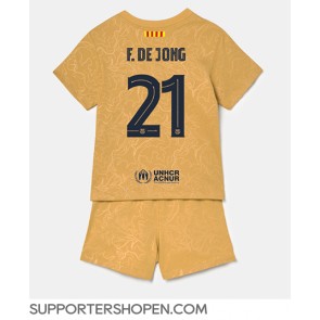 Barcelona Frenkie de Jong #21 Bortatröja Barn 2022-23 Kortärmad (+ korta byxor)